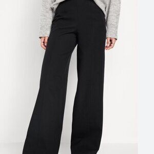 Old Navy High-Rise Pixie Wide Leg Pants, Black, Large Petite